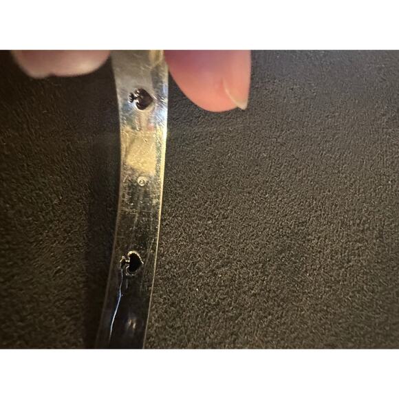 Kate Spade Spot The Spade Studded Hinged Bangle Silver Toned Women’s - Picture 3 of 11